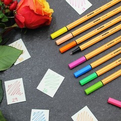 STABILO Point 88 Fineliners 1-3mm Set of 8 Colours Spring Tones
