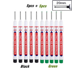 10Pcs/Set Multi-Purpose 20Mm Deep Hole Long Nib Head Marker for Metal Perforatin