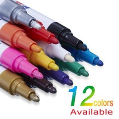 12Pcs Waterproof Permanent Paint Marker Pen For Car Tyre Tire Tread Rubber Metal