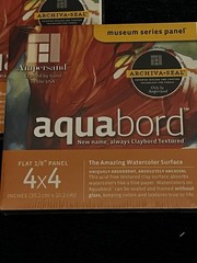 2sets Of 4 (8)Ampersand Watercolor Painting Aquabord 1/8 “Flat Profile 4″x4”
