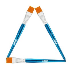 Sdanart 1 inch Flat Paint Brushes for Acrylic Painting，3 PCS 1 inch, Blue