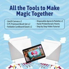 I Love You Gnome Matter What – Date Night Painting Kit for Couples – Canvases…