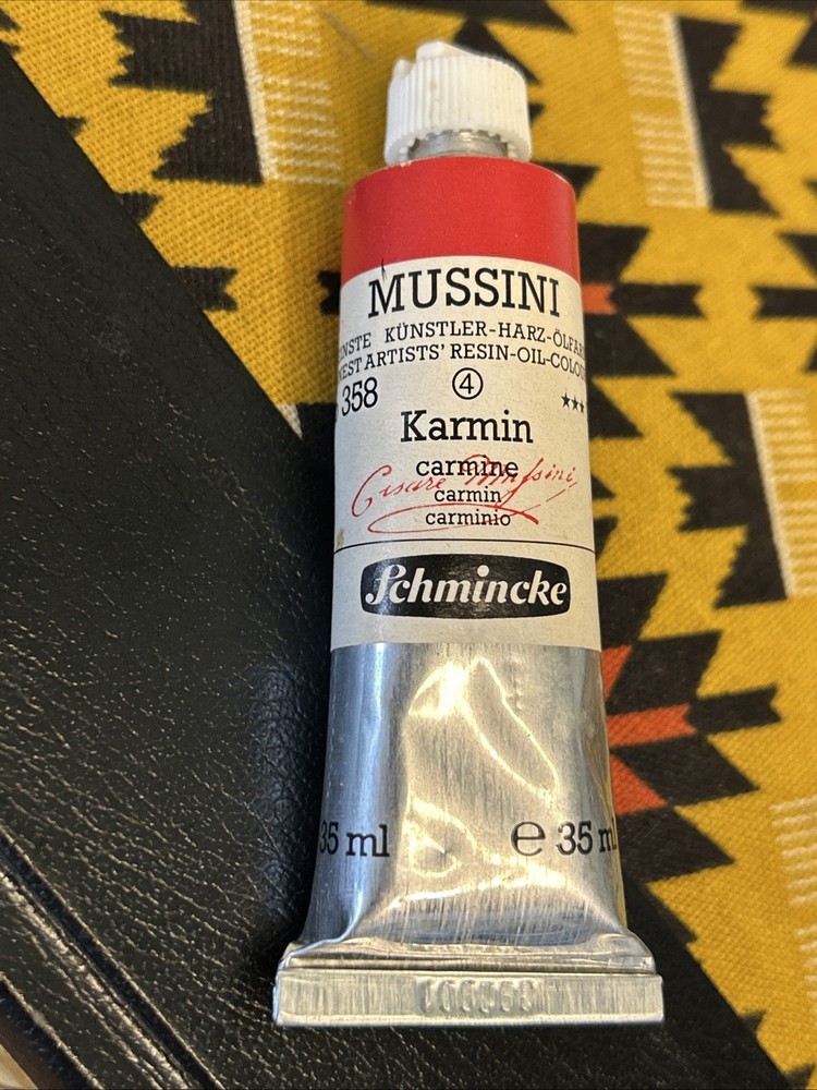 Schmincke MUSSINI Resin Oil Paint Carmin Red 358 35ml Color New Vintage Karmin