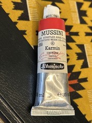 Schmincke MUSSINI Resin Oil Paint Carmin Red 358 35ml Color New Vintage Karmin
