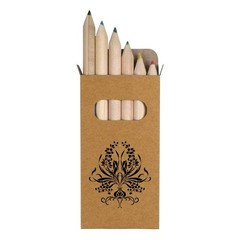 6 x ‘Art Nouveau Flowering Bulb’ Short Colour Pencils (PE00067538)