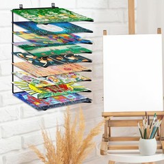 2 PCS Art Drying Rack 9Shelf Paint Metal Wall Mount Desktop Stand Studio