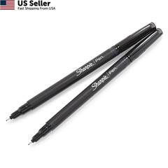 Sharpie Felt Tip Pens, Fine Point (0.4mm), Black, 4 Count (Pack of 1), Black