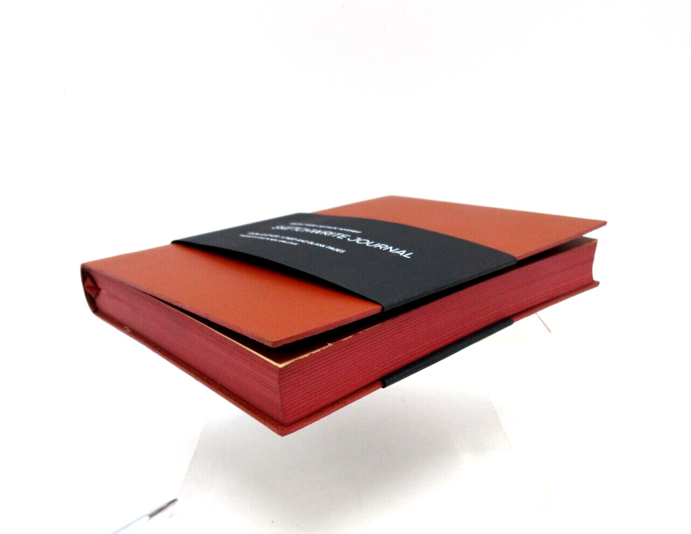 Sketch Write Sketchbook and Journal Leather Cover 4X6″ Graphic Image Terracotta