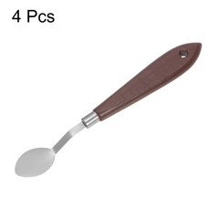 4pcs 22mm No.20 Painting Palette Knives Stainless Steel Spatula Red Wood Handle