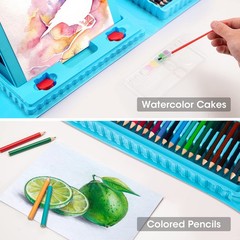 Art Supplies, 240-Piece Drawing Art Kit, Gifts Art Set Case with Double Sided…