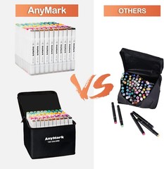 AnyMark Alcohol Markers, 60 Colors Dual Tip Art Coloring Markers Set for Kids Ad