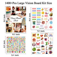 Vision Board Kit 1400+ Pieces Magazines Pictures Quotes Positive Affirmations