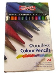 24 Koh I Noor Finest Hardtmuth Woodless Colour Color Pencils Assorted