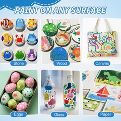 Guangna Acrylic Paint Markers Brush Tip, 36 1 Count (Pack of 36), Multicolor