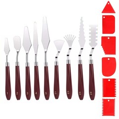 Rust-Resistant Artist Palette Knives Set 15pcs Wood Handle for Canvas Acrylic