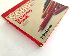 Vintage Venus 4.5 ” length vivid color Coloring Pencils Faber Castell 10 in Box