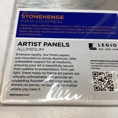 Lot of 3 Legion Stonehenge Aqua Coldpress Artist Panels White 5×7