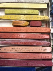 L & C Hardtmuth Koh-I-Noor Pencil Factory Mona Lisa Oil Chalks Czechoslovakia As