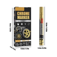 6× Liquid Mirror Chrome Marker Set DIY Car Paint Pen Metal Marker Plated Pens US