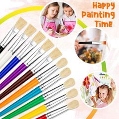 30 Pcs Paint Brushes for Kids – Colorful Kids Paint Brushes Big Chubby Toddle…