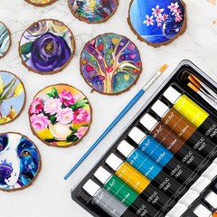 Aen Art Acrylic Paint Set for Pumpkin Painting, 16 Colors Painting Supplies f…