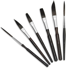 Starter Pinstriping Brush Kit 6 Pcs High Performance Striping Brushes, Long Line