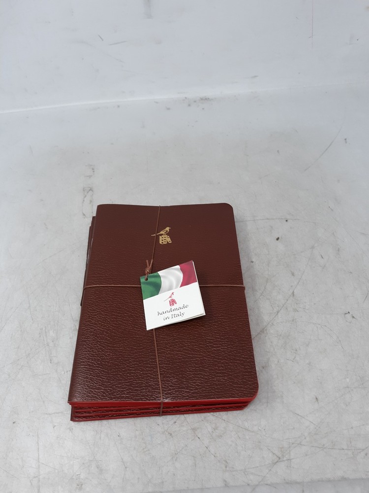 Bieffe Legatoria Handmade Italy Leather Notebook Set 6 Lined Pages