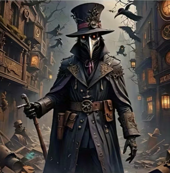 Steampunk Plague Doctor Diamond Painting Craft Kit-size 7.8X7.8”