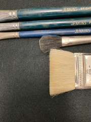 Lot Of 5 Jenkins Brushes-Blender-Mop-Flat-Filbert-Bright-7.5″ To 12″