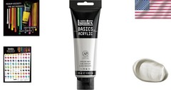 BASICS 4oz Iridescent White Acrylic Paint – Ideal for Beginners & Professionals