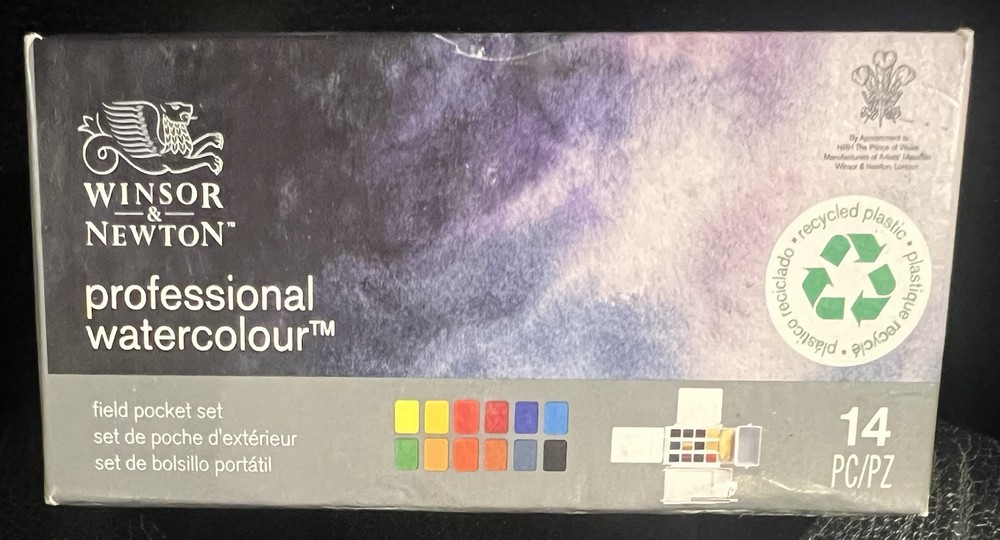 Winsor & Newton Professional Watercolor Field Pocket Set, 14pc New And Fast Ship