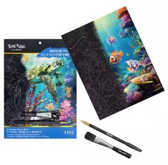 Brea Reese OCEAN WORLD Scratch Art Paper Pad 9″ x 12″ NEW