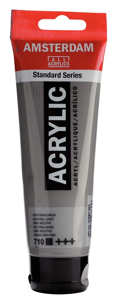 Amsterdam Standard Series Neutral Grey Acrylic Paint 4.05 Fl Oz Long Lasting
