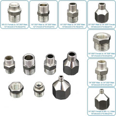 16 Pcs Airbrush Adapter Set, 1/8 and 1/4 Inch Male/Female Connectors, Quick Disc
