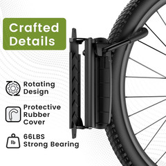 Housolution Swivel Bike Wall Mount [4 Pack], 150° 4Pack, Black+Black