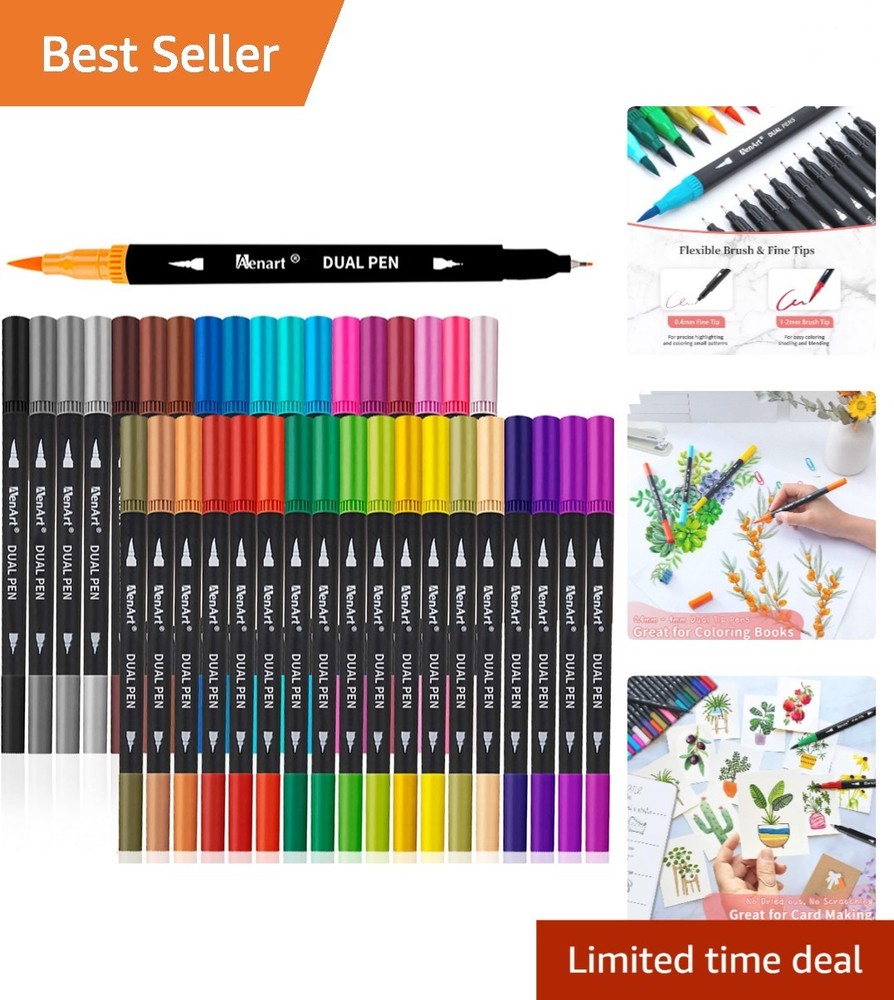 Vibrant Dual-Tip Marker Set – 36 Colors for Artistic Expression & Creativity