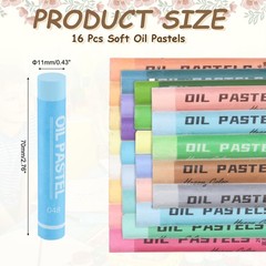 Oil Pastels 16pcs Light Blue
