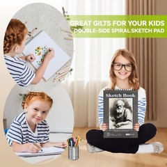 Sketch Book 9×12 Spiral Bound Art Pad 100 Sheets Drawing Paper New Sealed