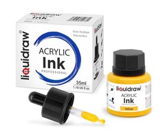 Liquidraw Acrylic Drawing Ink – 10 x 1.18 fl oz (35 ml) Bottles with Ink Drop…