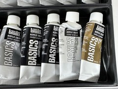 Liquitex BASICS Acrylic Paint Set 36 Tubes 22ml #101036 Partial Used Boxed Lot