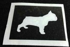 5 – 25 bulldog stencils etching glass Frenchie Staff Pit bull English French