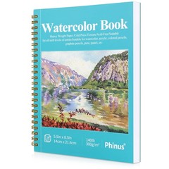Watercolor Sketchbook 30 Sheets 5.5×8.5 Inch 300GSM 140lb Cold Press Spiral Pad