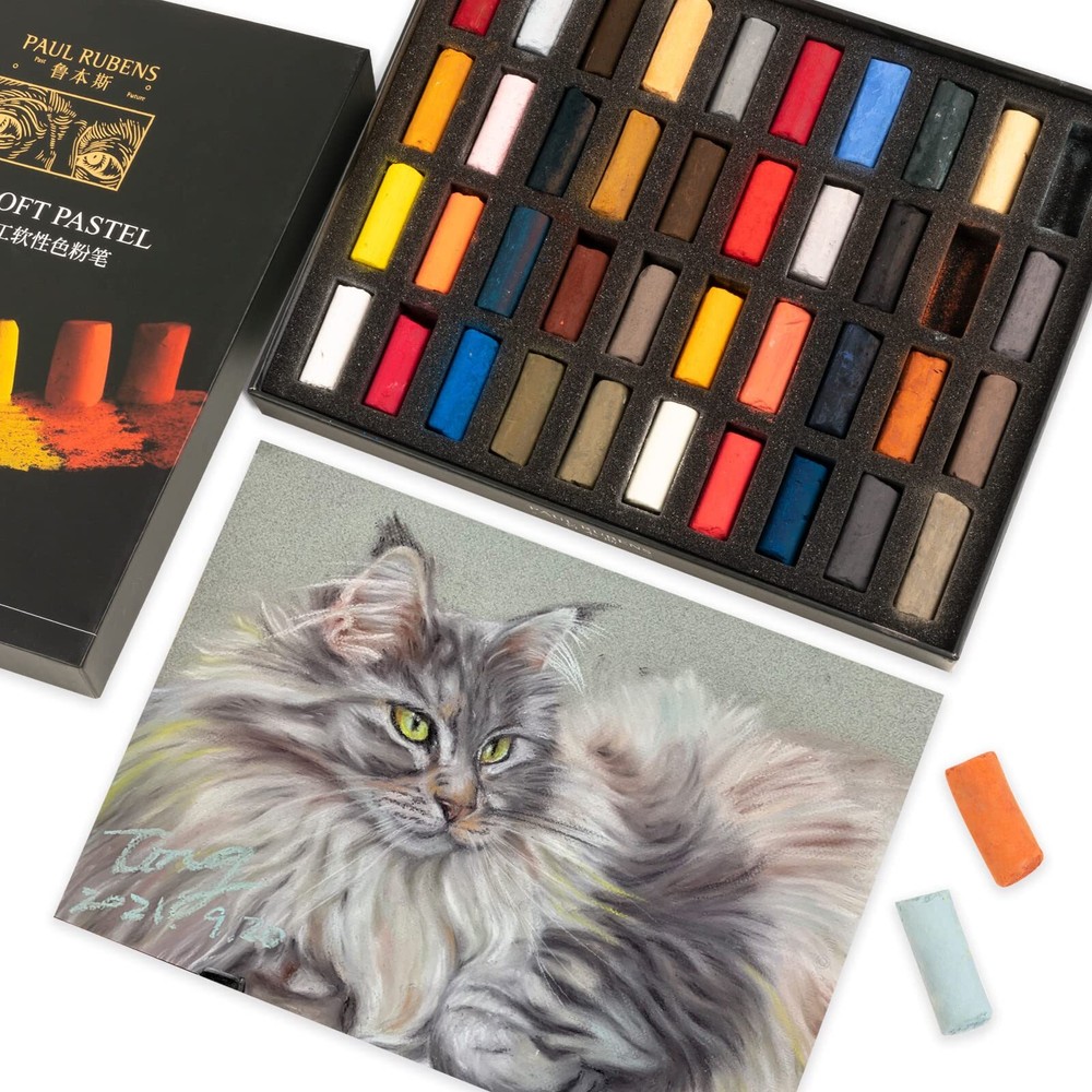 Professional Soft Pastels, 40 Portrait Colors Chalk Pastels Vibrant Smooth an…