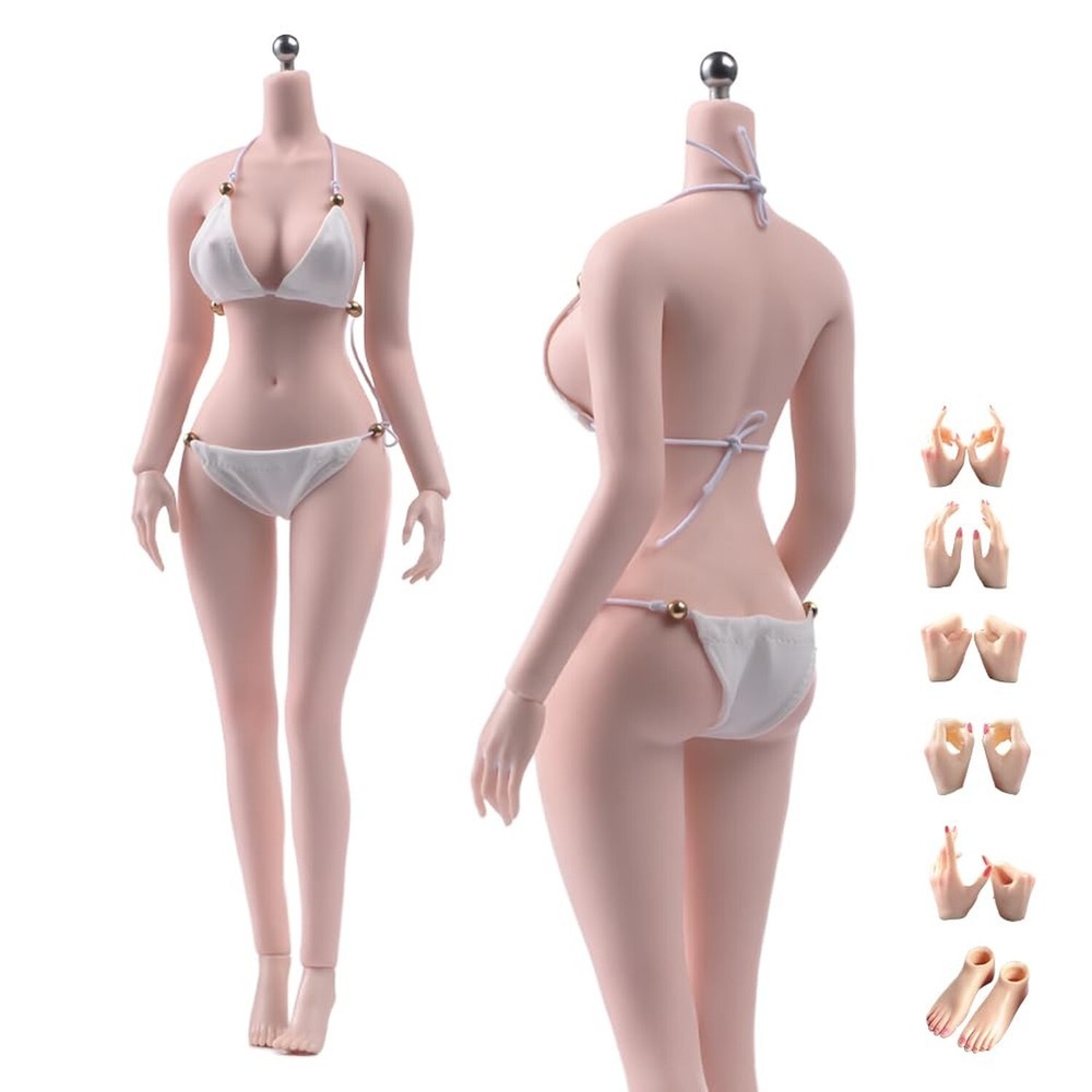 1/6 Scale Female Body,12inch Super Flexible Plump Body Type Female Figure wit…