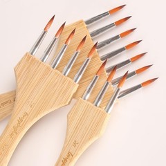 Professional Artist Brush Set Acrylic Watercolor Mop NylonWool Roundhead
