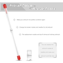 0.2/0.3/0.5mm Airbrush Nozzle Needle Replacement Parts for Airbrushes Spray Gun