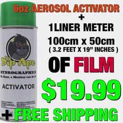 HYDROGRAPHIC FILM COMBO OH CANADA FLAGS DIP APE ACTIVATOR WATER TRANSFER