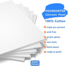 Canvas Boards for Painting 64 Pack Bulk, 5X7 Inch Small Painting Canvases, Mini