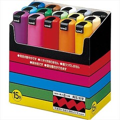 Uni POSCA Drawing Pen 15 colors PC8K15C Bold Nib 8.0 mm
