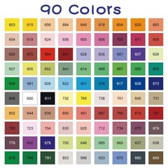 90 Colors Acrylic Paint Pens Set – Water-Based Paint Markers with Brush Tip (…